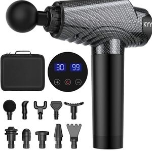 KYY Massage Gun, Muscle Massage Gun Deep Tissue Massager with 10 Heads 3…